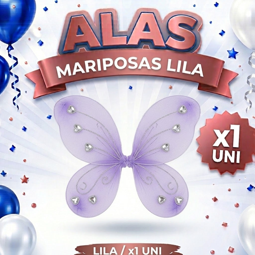 Alitas de Mariposas mix x1 - Alas de Disfraz para Niños