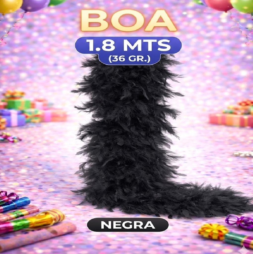 Boa 1.6 Metros (30 grs) Colores - Accesorio Fiesta y Disfraz