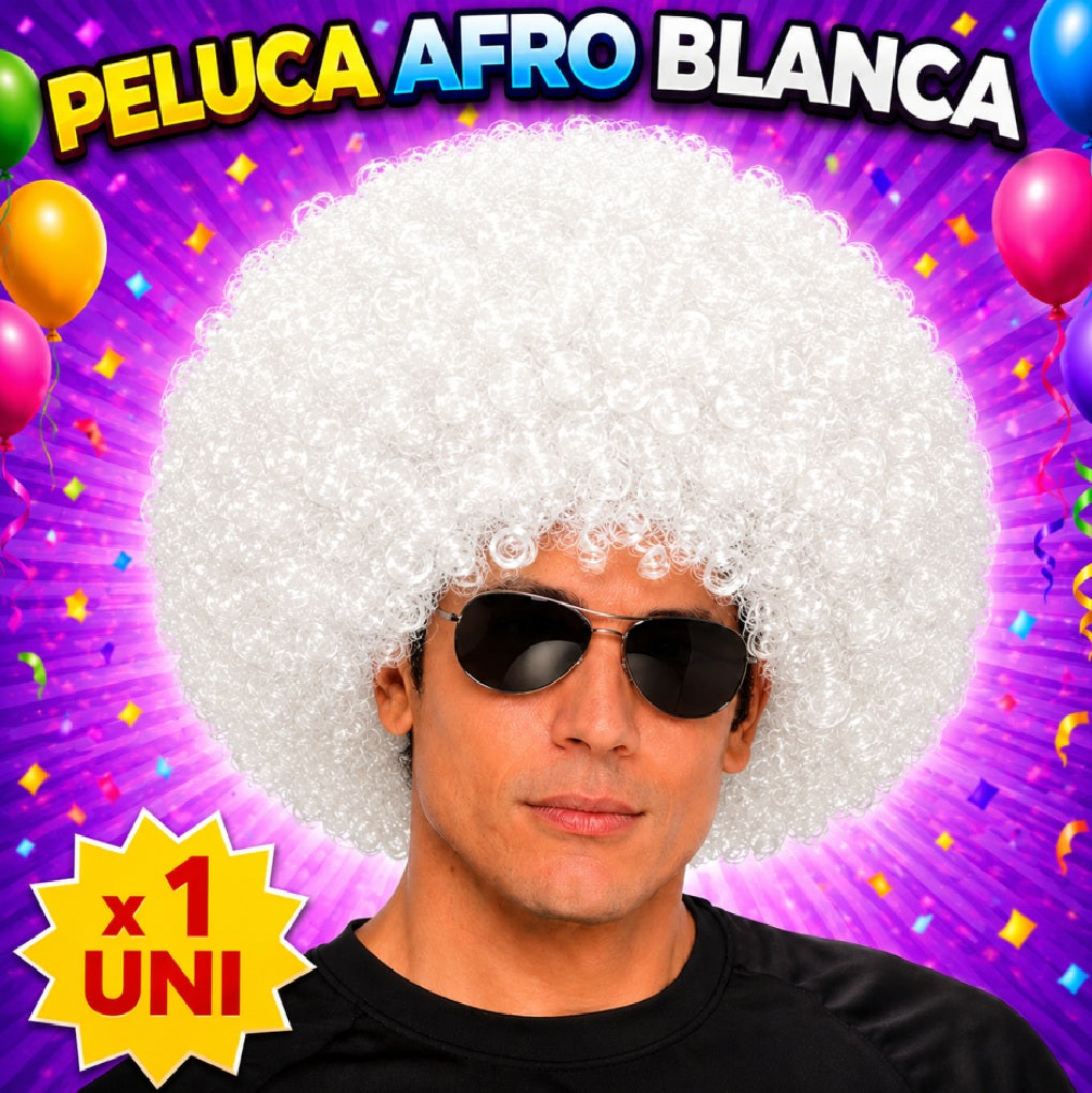Pelucas Afro de Colores para Fiesta, Carnaval, Halloween y Cotillón