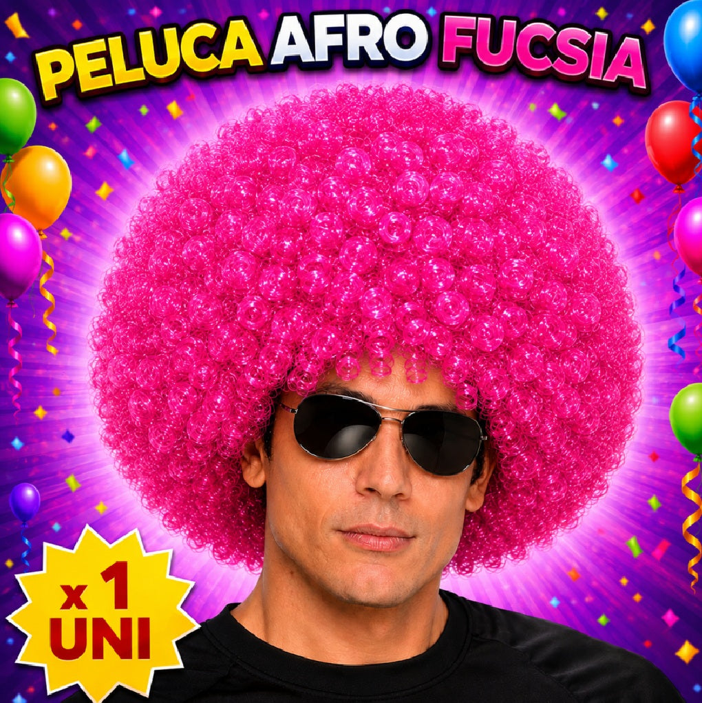 Pelucas Afro de Colores para Fiesta, Carnaval, Halloween y Cotillón