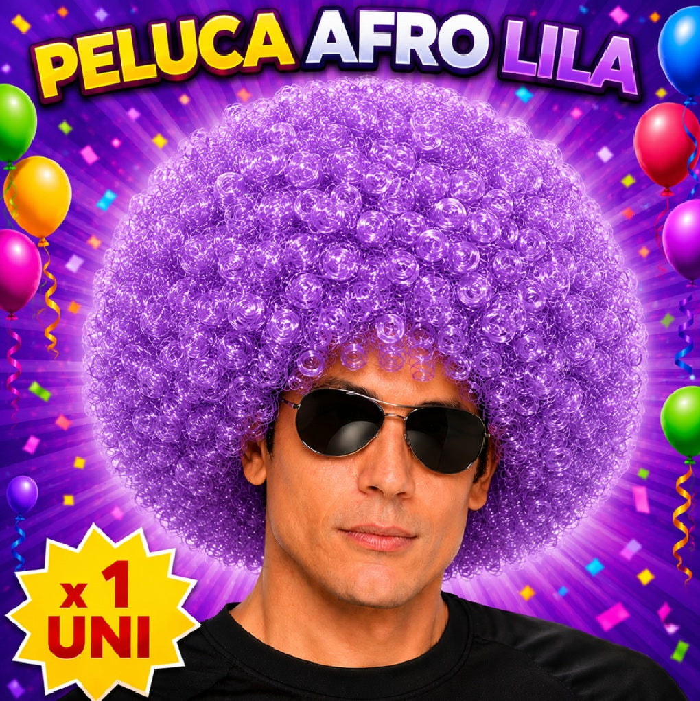 Pelucas Afro de Colores para Fiesta, Carnaval, Halloween y Cotillón