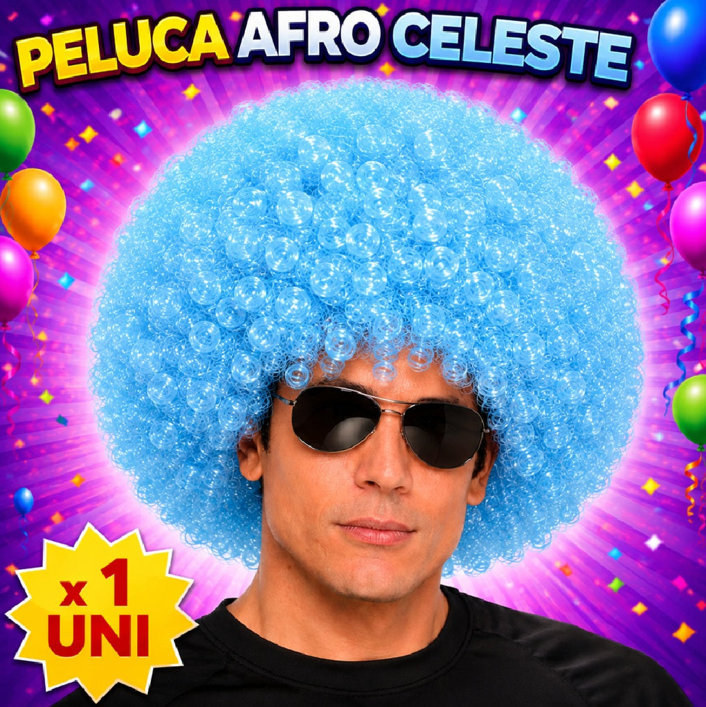 Pelucas Afro de Colores para Fiesta, Carnaval, Halloween y Cotillón