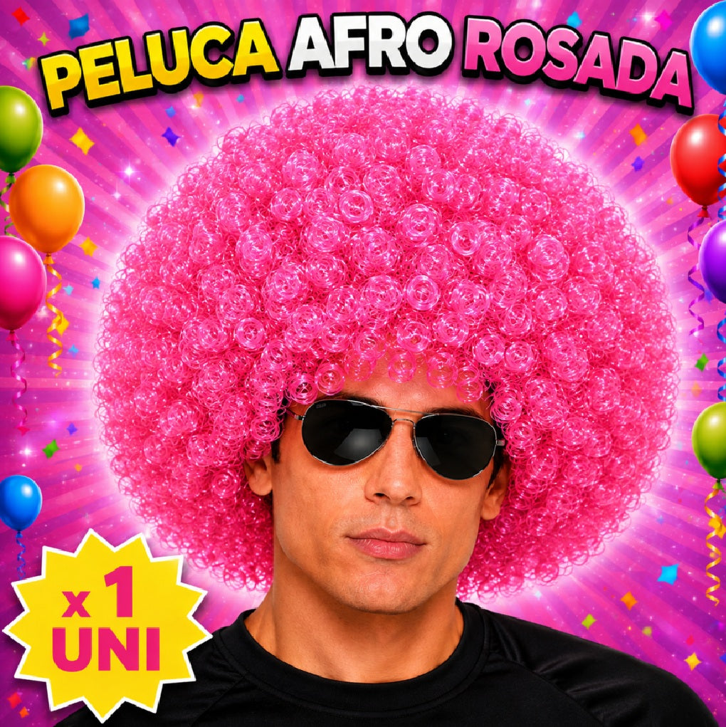 Pelucas Afro de Colores para Fiesta, Carnaval, Halloween y Cotillón