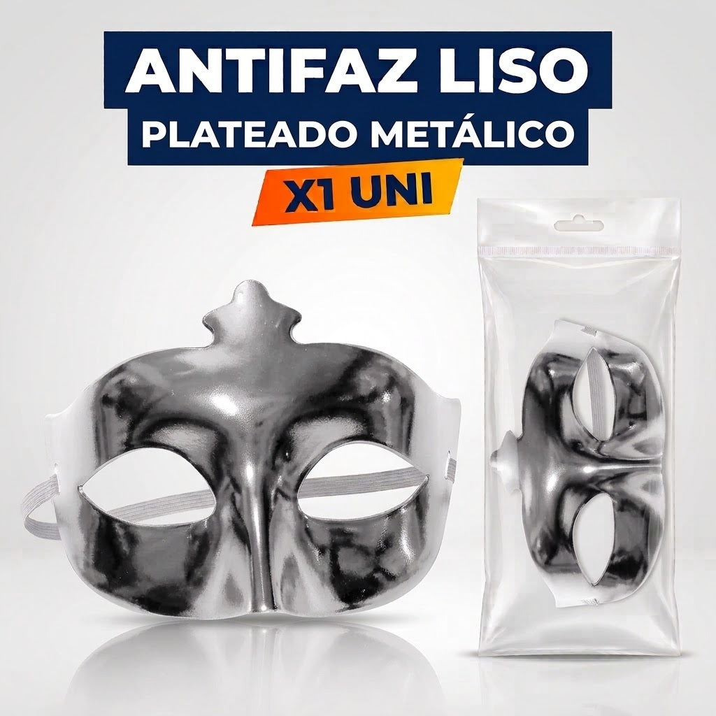 Antifaz Liso x1 – Accesorio Fiesta, Disfraz y Cotillón