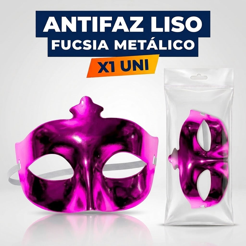Antifaz Liso x1 – Accesorio Fiesta, Disfraz y Cotillón