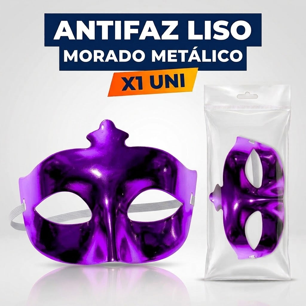 Antifaz Liso x1 – Accesorio Fiesta, Disfraz y Cotillón