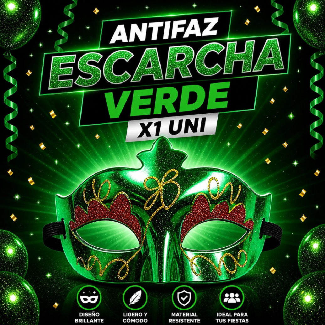 Antifaz Escarcha x1 – Accesorio Fiesta, Disfraz y Cotillón