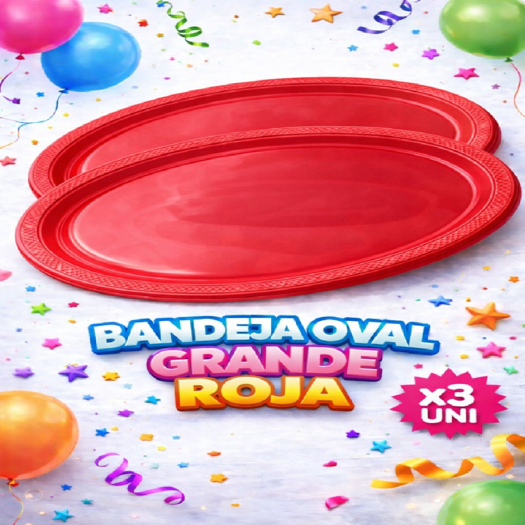 Bandejas Ovales Grandes x3 – Bandeja para Fiesta