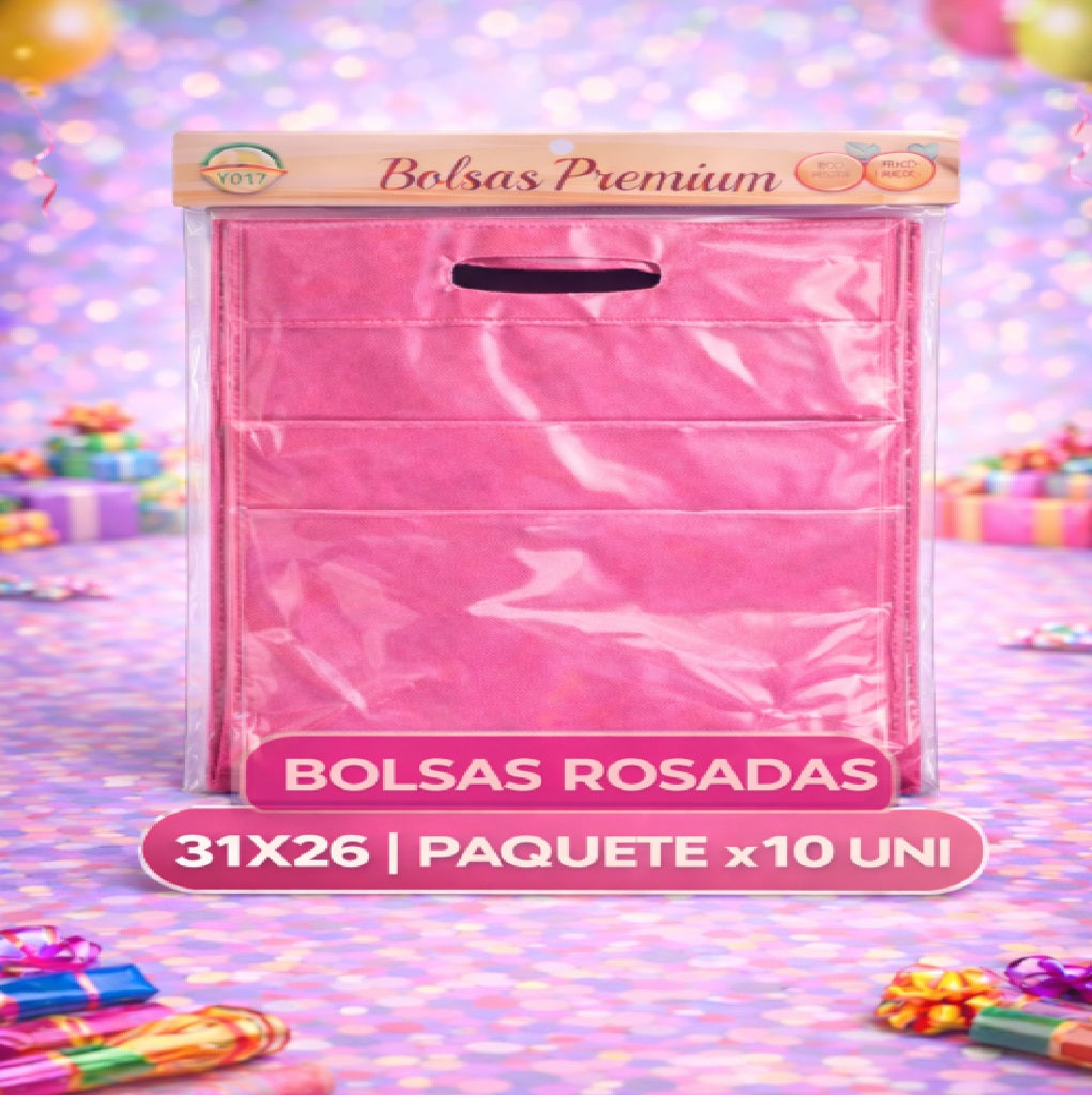 Bolsas de TNT Colores x6 – 31 x 25 cm, Bolsas para Regalos, Cumpleaños y Bolsas Sorpresa