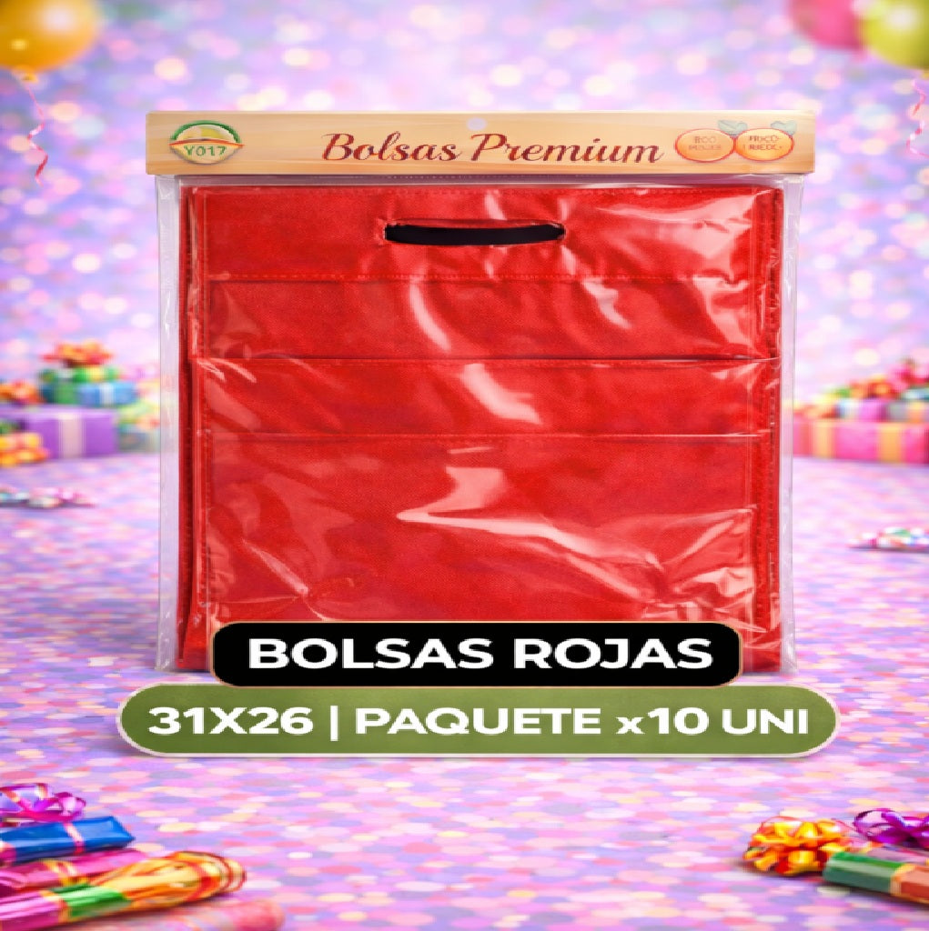 Bolsas de TNT Colores x6 – 31 x 25 cm, Bolsas para Regalos, Cumpleaños y Bolsas Sorpresa