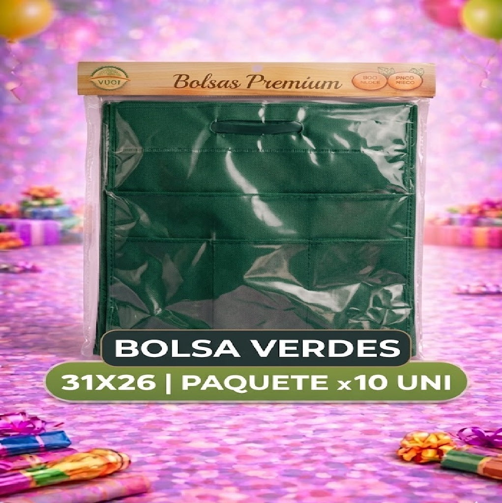 Bolsas de TNT Colores x6 – 31 x 25 cm, Bolsas para Regalos, Cumpleaños y Bolsas Sorpresa