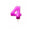 Velas Numerales Holográficas Fucsia – Velas de Cumpleaños