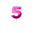 Velas Numerales Holográficas Fucsia – Velas de Cumpleaños