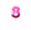 Velas Numerales Holográficas Fucsia – Velas de Cumpleaños