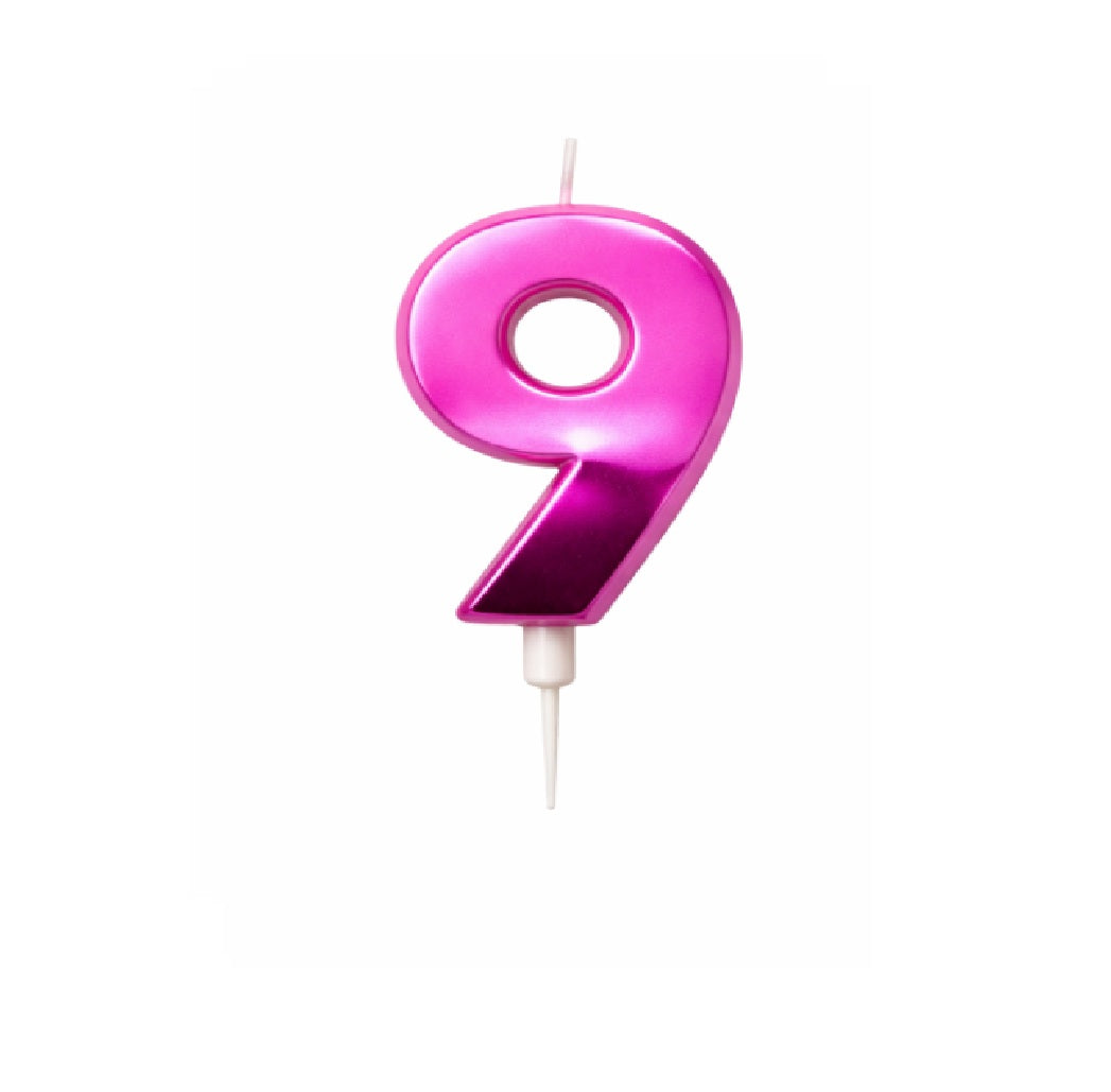 Velas Numerales Holográficas Fucsia – Velas de Cumpleaños