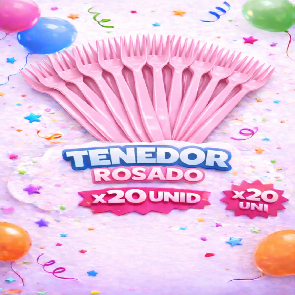 Tenedores Plásticos Desechables x20 - Cubiertos para  Cumpleaños y Fiesta